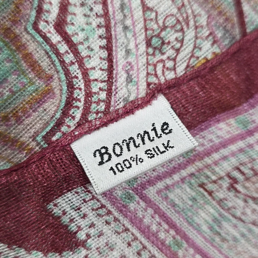 Bonnie Elegant Paisley Scarf - Multicolor‎ 100% Silk